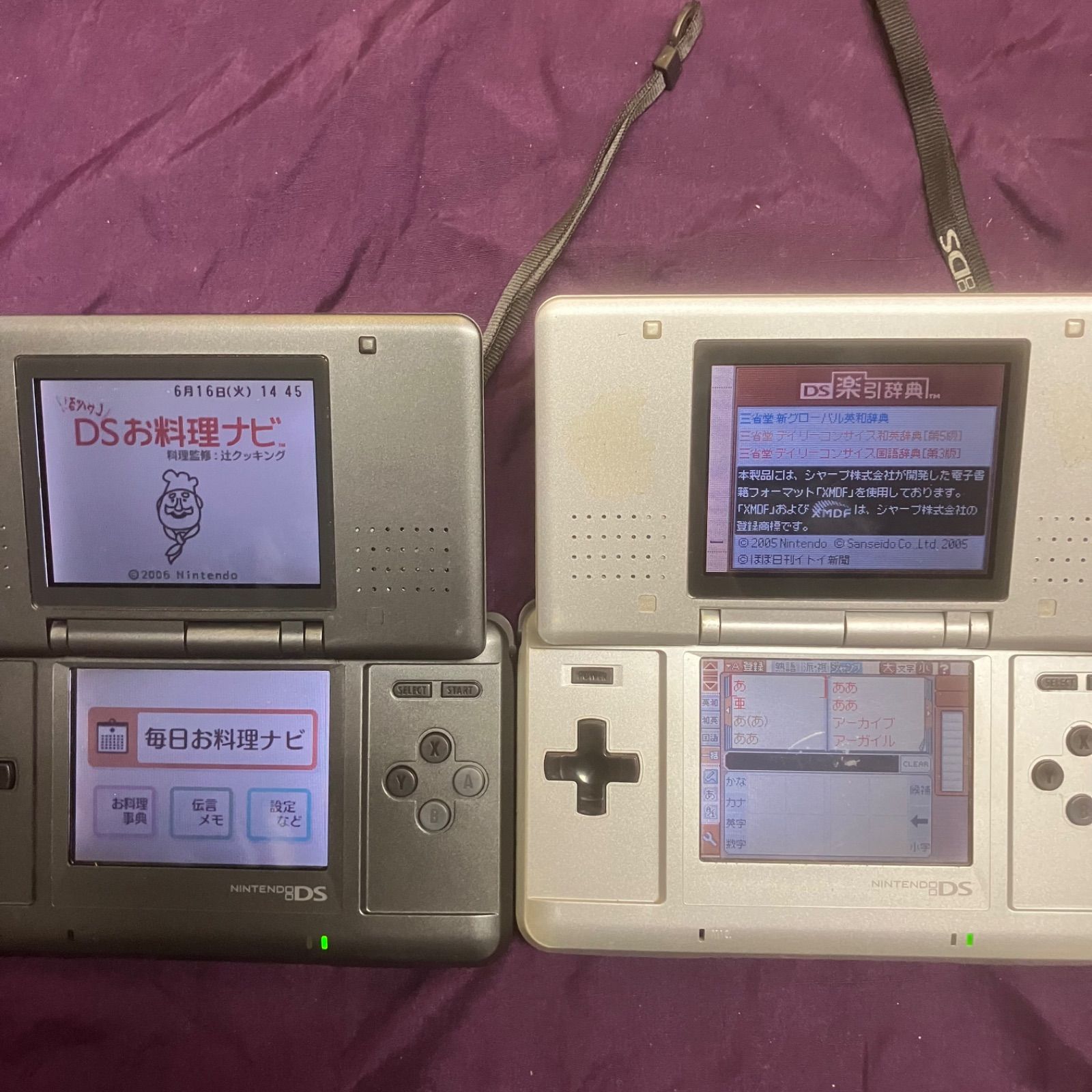 動作確認済み】Nintendo DS 本体 初代 シルバー ブラック 任天堂 2台 + 