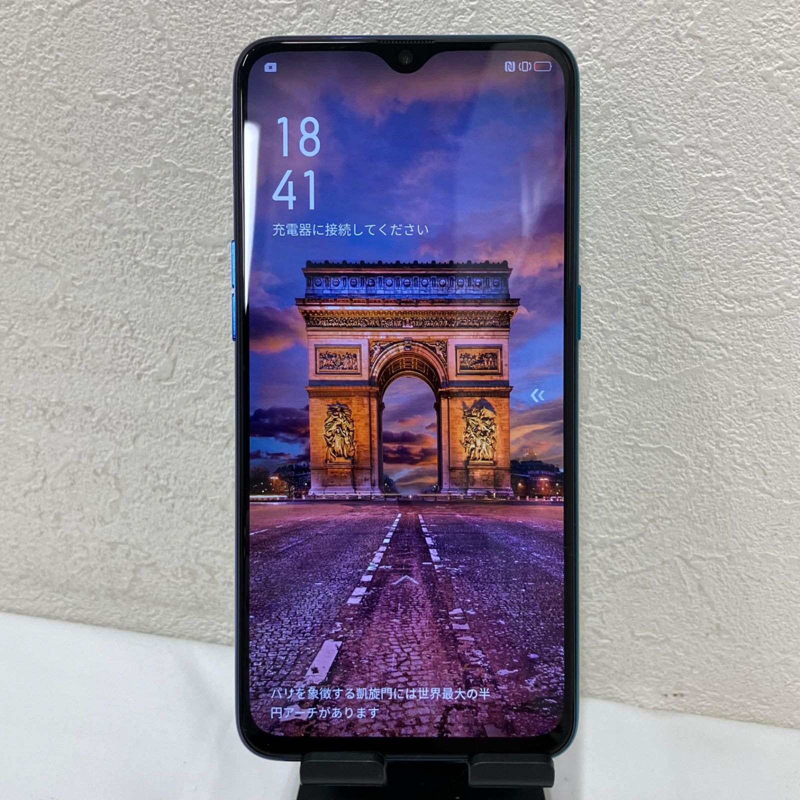 D10096 OPPO Reno A 64GB 動作確認済み ブルー スマートフォン SIM