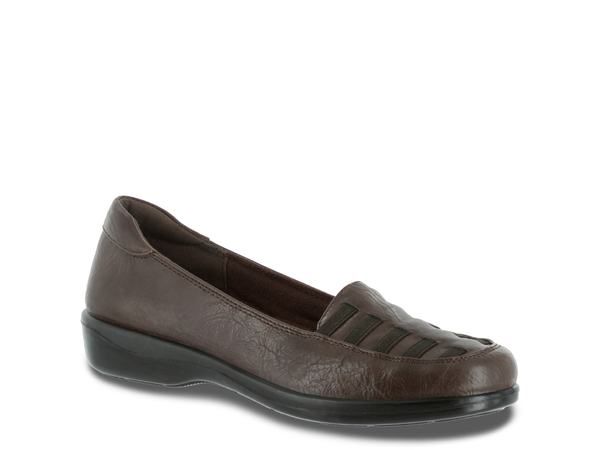 イージーストリート レディース シューズ パンプス Easy Street Genesis Flat Dark Brown ブラウン