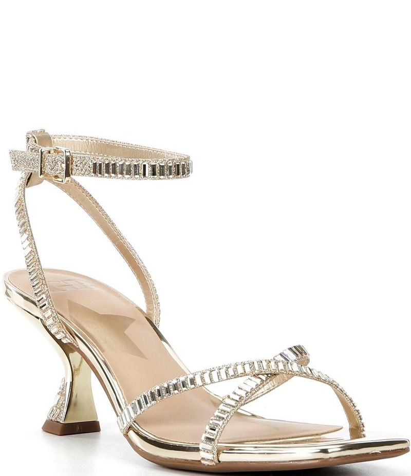 ジービー レディース シューズ サンダル プラスサイズ GB Plus1 Rhinestone Strappy Dress Sandals Sand Gold サンド