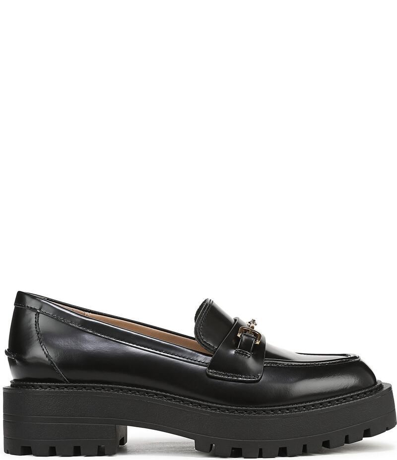 サムエデルマン レディース シューズ オックスフォード レザー ローファー Sam Edelman Lea Leather Bit Buckle Lug Sole Loafers Black ブラック