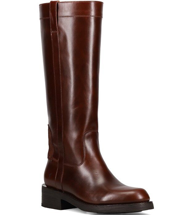 フライ レディース シューズ ブーツ・レインブーツ レザー Frye Viv Leatheriding Boots Redwood
