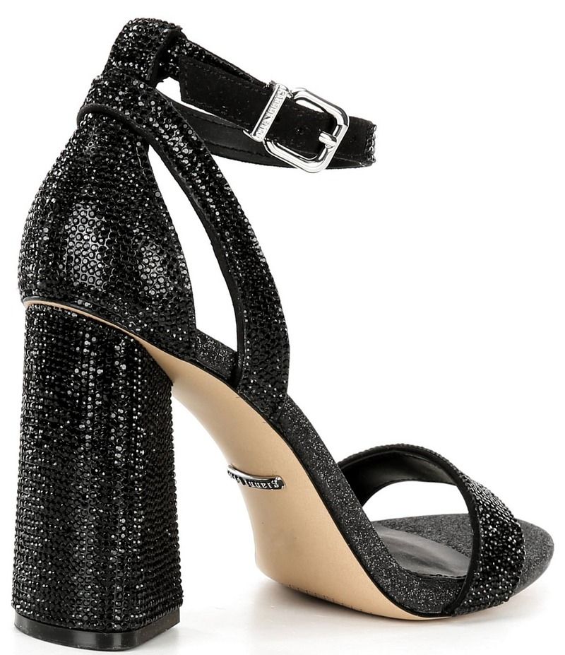 ジャンビニ レディース シューズ サンダル アンクル Gianni Bini Dericka Rhinestone Ankle Strap Dress Sandals Black ブラック