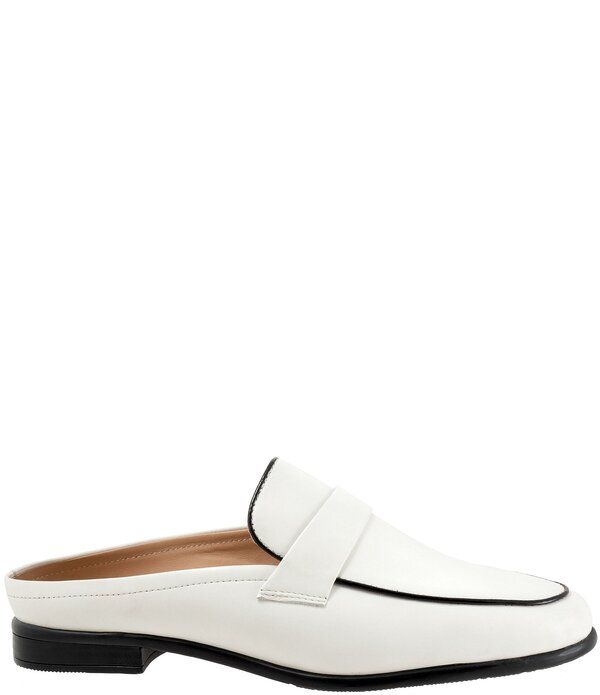 トロッターズ レディース シューズ パンプス レザー Trotters Lola Leather Piping Mules White ホワイト