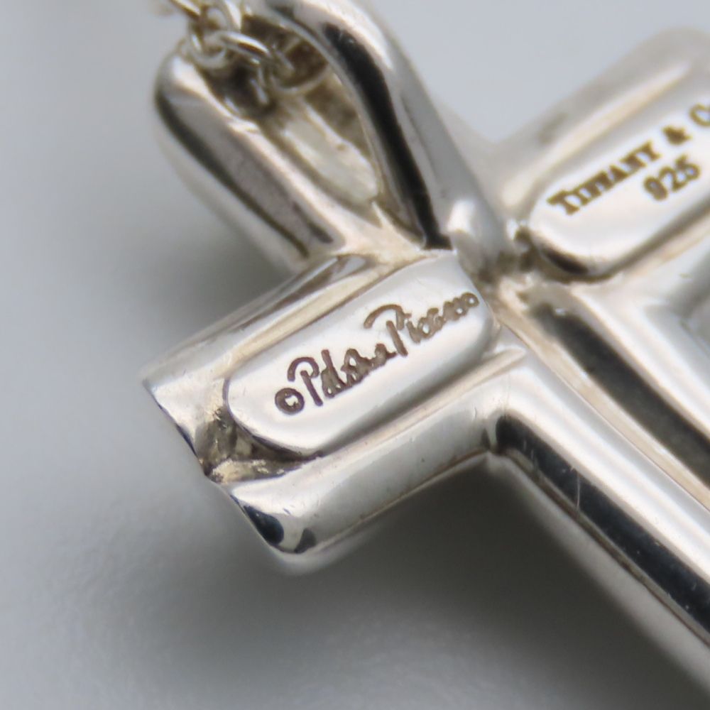 中古】 ティファニー ネックレス テンダネスハート クロス シルバー925