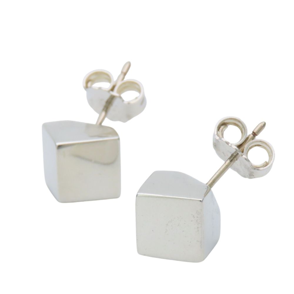 Tiffany & Co. キューブシルバーピアス 両耳用 中古】 ティファニー ピアス キューブ シルバー925 約7.3g シルバー