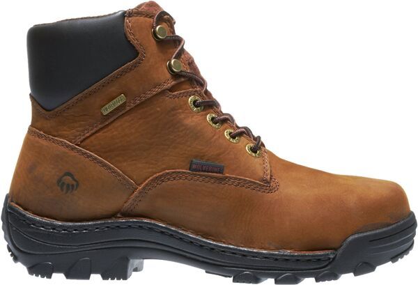 ウルヴァリン メンズ シューズ ブーツ・レインブーツ Tシャツ Wolverine Mens Durbin 6 Waterproof Steel Toe Work Boots Brown ブラウン