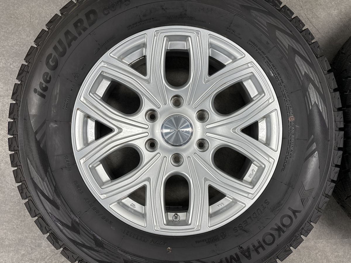 美品】PREMIX 17in 7.5J +25 PCD139.7 ヨコハマ アイスガード G075 265