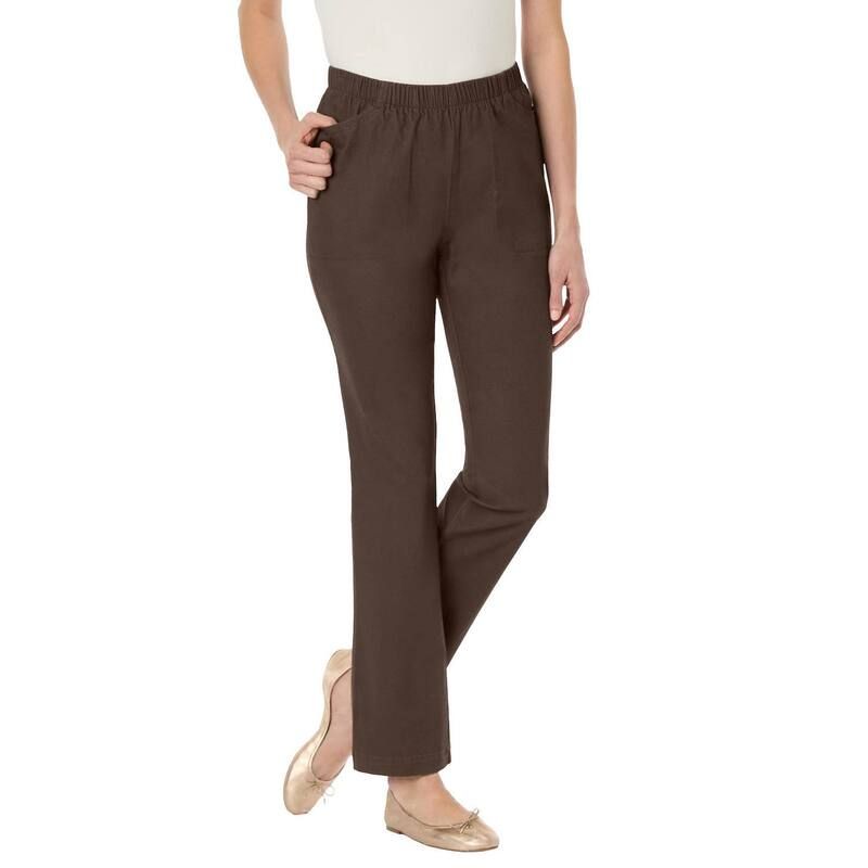ウーマン ウィズイン レディース ボトムス デニムパンツ ブーツカット プラスサイズ ブーツ ジーンズ Woman Within Plusize Fineline Stretch Denim Pull