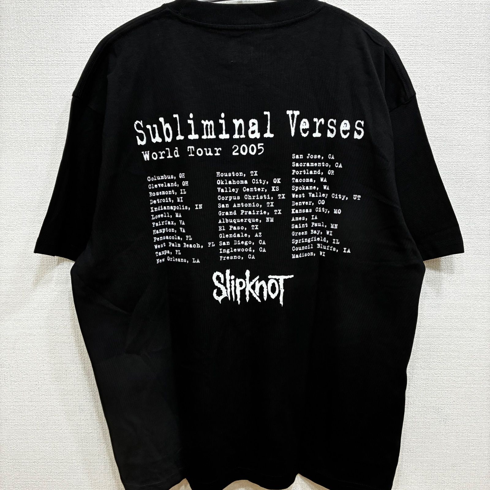 新品 公式 タグ付き スリップノット SLIPKNOT 両面プリント バンドT