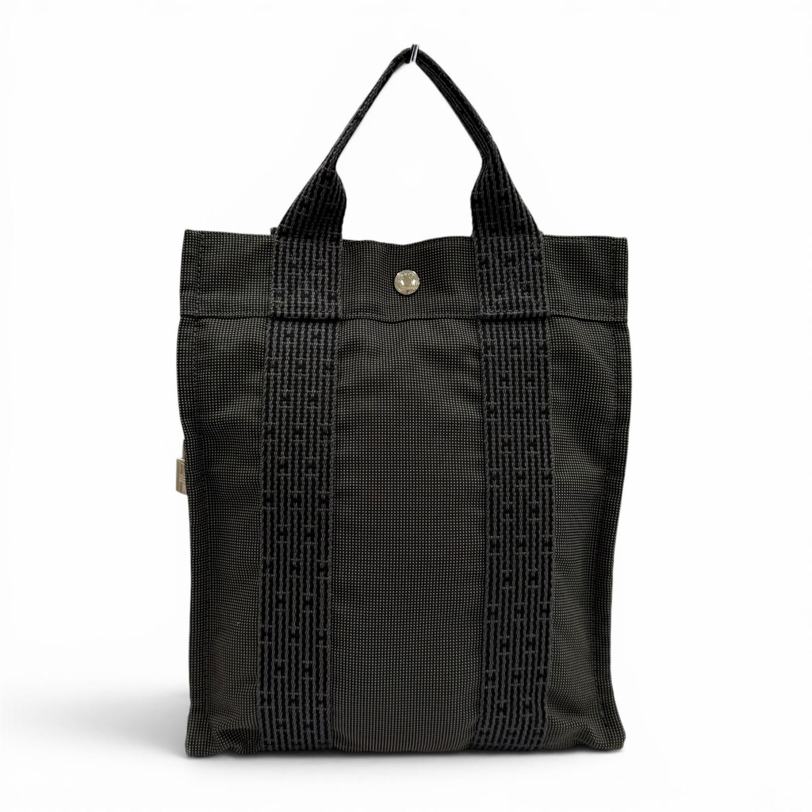 極美品★HERMES エルメス エールライン アドPM カデナ付 キャンバス リュックサック デイパック グレー フランス製 レディース