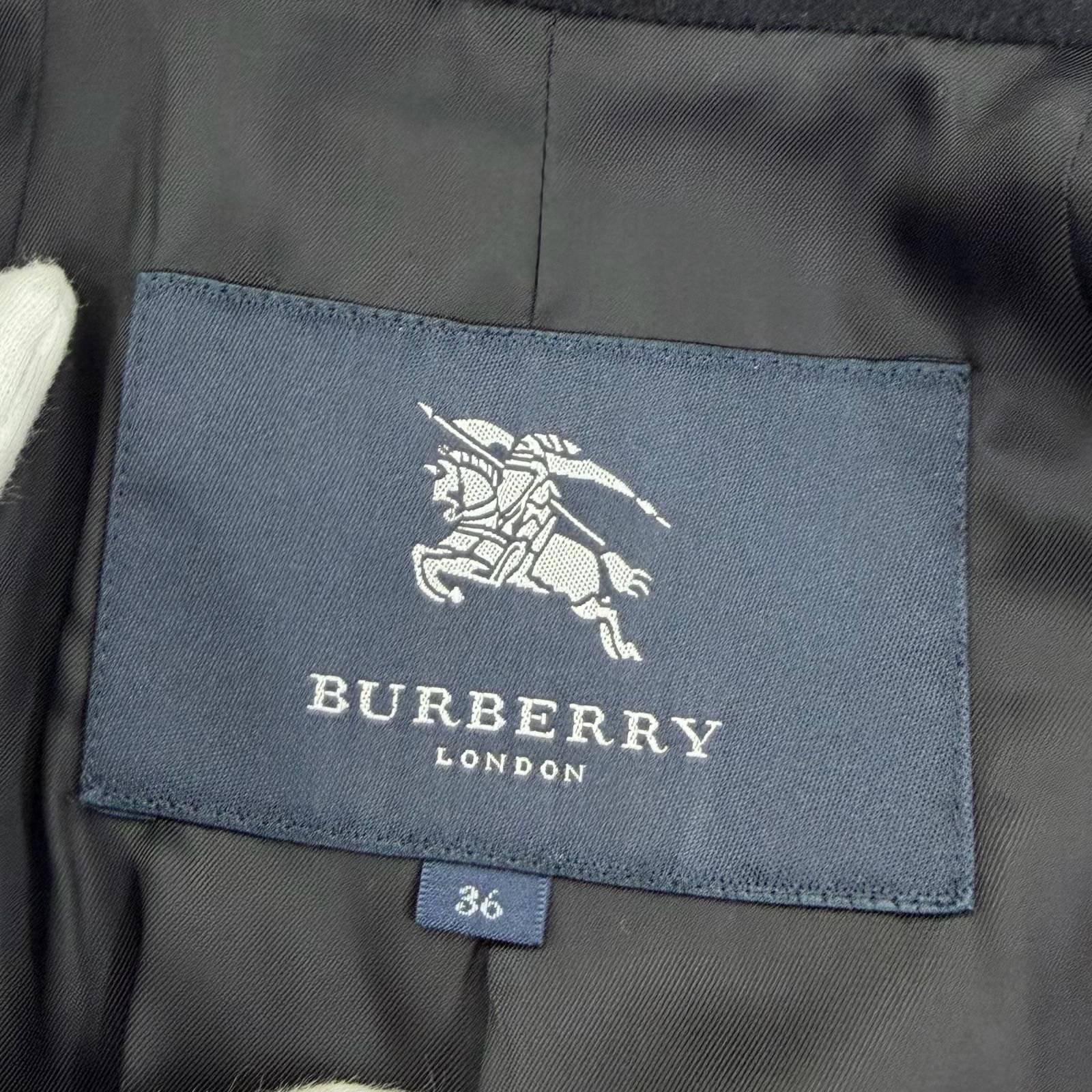 美品☆BURBERRY LONDON バーバリーロンドン アンゴラ ウール ロゴ
