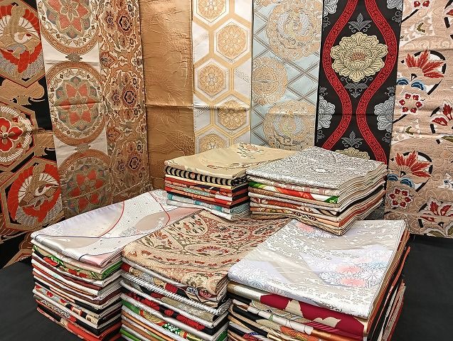 平和屋着物■袋帯 西陣 まとめて100点 鳳凰 向かい鶴 孔雀 向かい蝶 更紗 花柄 正倉院 佐賀錦 金銀糸 など 未使用品あり 全て正絹 mmm1250