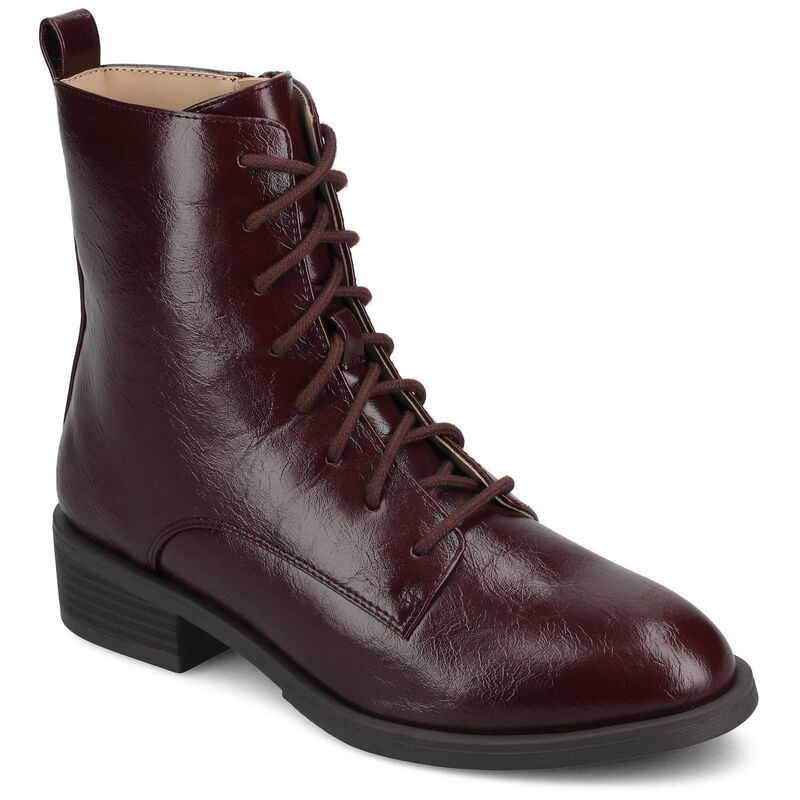 ジャーニー レディース シューズ ブーツ・レインブーツ Journee Vienna Womens Combat Boots Oxblood オックスブラッド