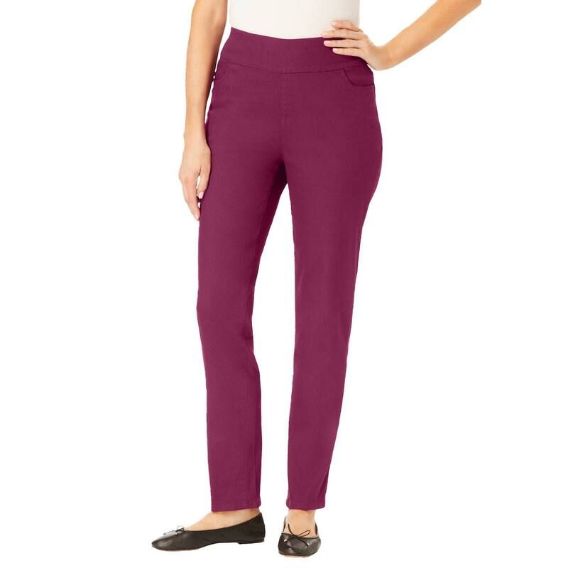 ウーマン ウィズイン レディース ボトムス デニムパンツ プラスサイズ トール Woman Within Womens Plusize Tall Flexfit Pullon Straightleg