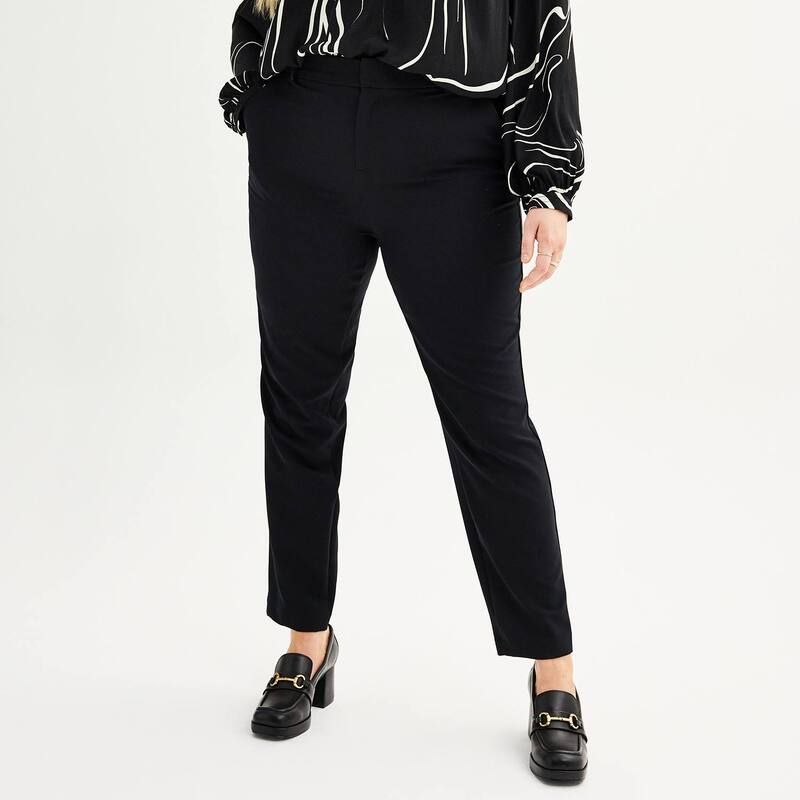 ナインウェスト レディース ボトムス カジュアルパンツ プラスサイズ Plusize Nine West Magic Fit Skinny Pants Mineral Black ブラック