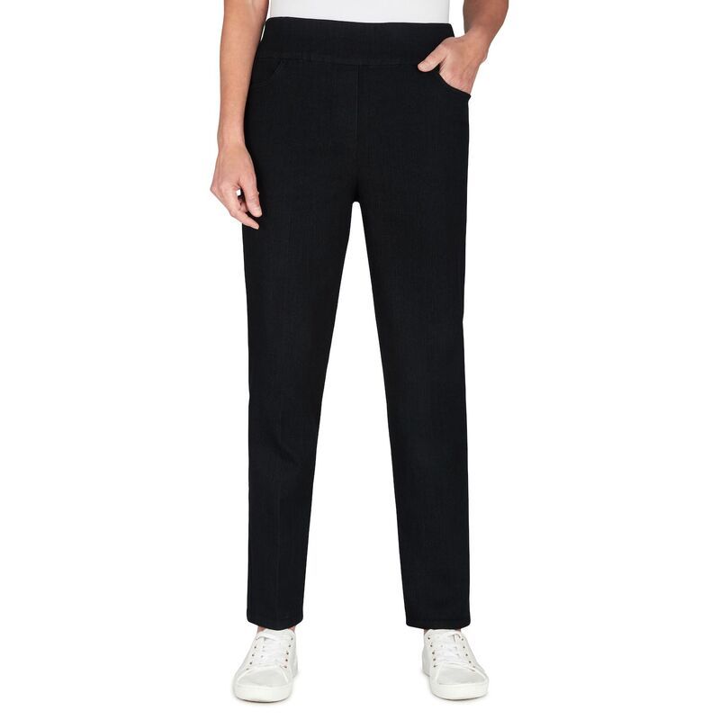 アルフレッド ダナー レディース ボトムス デニムパンツ Womens Alfredunner Super Stretch PullOn StraightLeg Denim Pants Black ブ