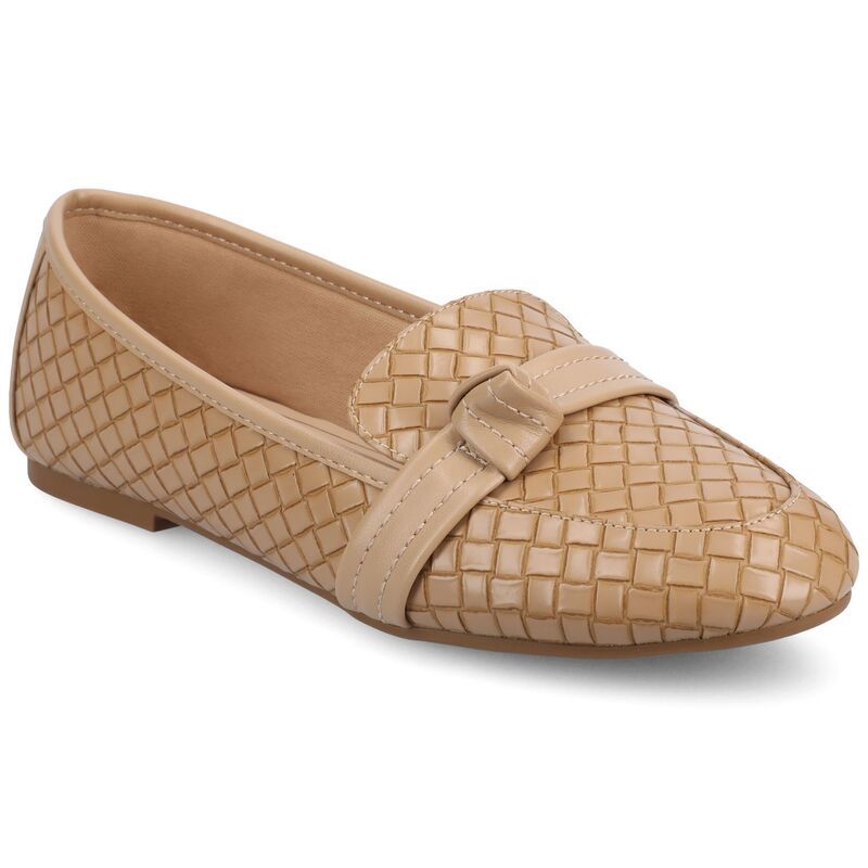 ジャーニー レディース シューズ スリッポン・ローファー Journee Marci Womens Loafers Tan Woven タン