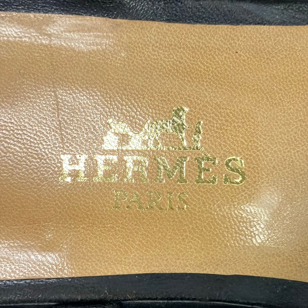 HERMES(エルメス) サンダル 37 レディース 黒 レザー - メルカリ