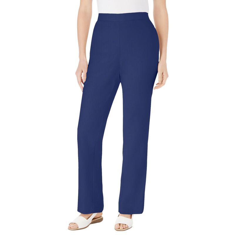 ウーマン ウィズイン レディース ボトムス カジュアルパンツ ストレート プラスサイズ トール リネン Woman Within Womens Plusize Tall Straight Leg Li