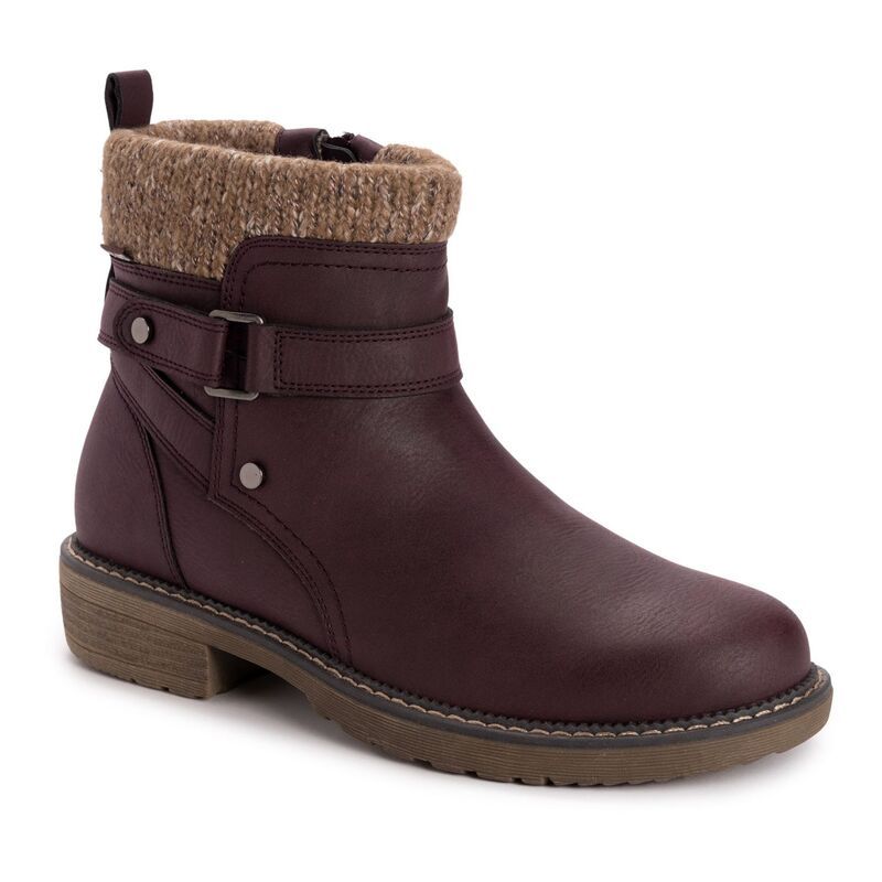 ムクルクス レディース シューズ ブーツ・レインブーツ アンクル MUK LUKS Garland Gina Womens Ankle Boots Burgundy バーガンディ