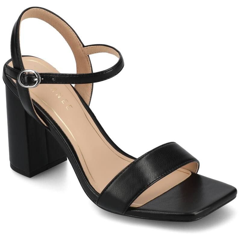 ジャーニー レディース シューズ パンプス ヒール Journee Tru Comfort Foam Tivona Womens Dress Heels Black Pu ブラック