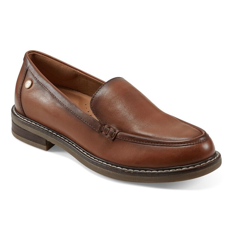 イージースピリット レディース シューズ スリッポン・ローファー Easy Spirit Jaylin Womens Tailored Loafers Rum Brown Leather ブラウン