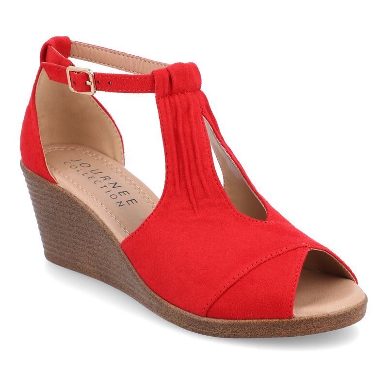 ジュルネ コレクション レディース シューズ サンダル Journee Collection Kedzie Womens Wedges Red レッド
