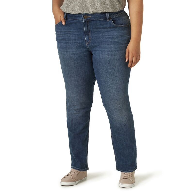 リー レディース ボトムス デニムパンツ ストレート プラスサイズ ジーンズ Plusize Lee Legendary Straight Leg Jeanseattle