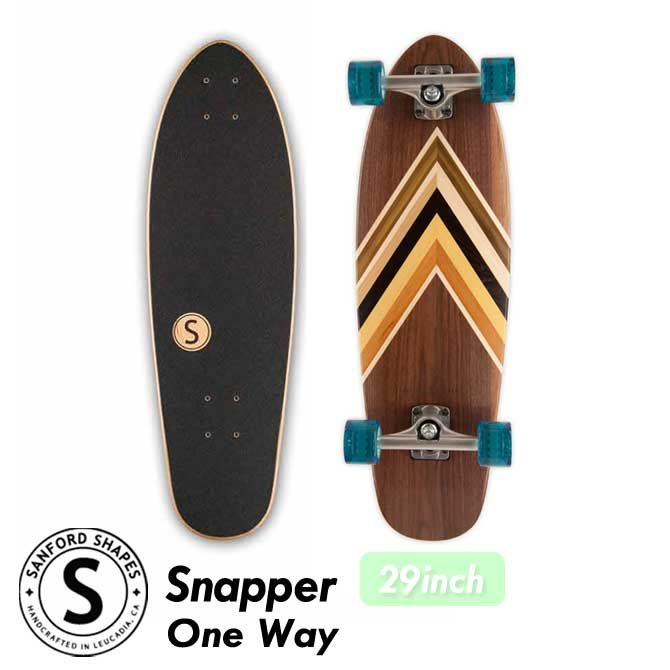 スケボー Sanford Shapes サンフォードシェイプス Snapper One Way 29インチ クルーザー スケートボード コンプリート ハンドメイド 希少