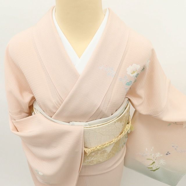 百華❀Y5106◇美品 夏着物 絽 正絹 手描き友禅 トールサイズ 手縫い