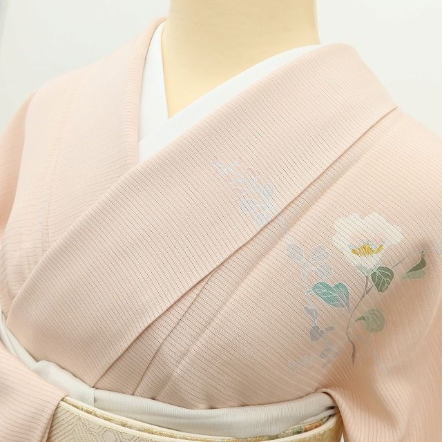 百華❀Y5106◇美品 夏着物 絽 正絹 手描き友禅 トールサイズ 手縫い 