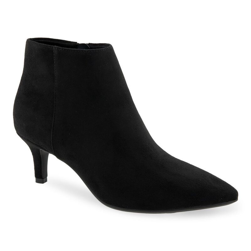 エアロソールズ レディース シューズ ブーツ・レインブーツ アンクル Aerosoles Edith Womens Ankle Boots Black Faux Suede ブラック