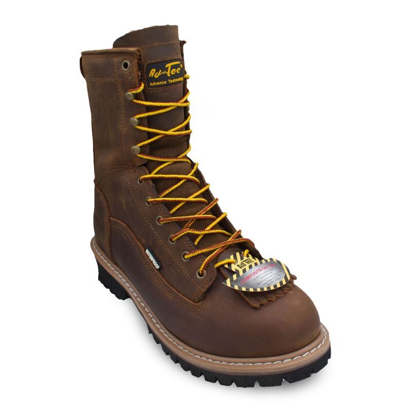 アドテック メンズ シューズ ブーツ・レインブーツ AdTec 1020 Mens CompositeToe Waterproof Work Boots Brown ブラウン