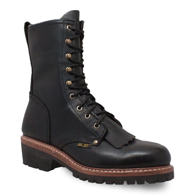 アドテック メンズ シューズ ブーツ・レインブーツ AdTec Fireman Mens Wateresistant Logger Work Boots Black ブラック