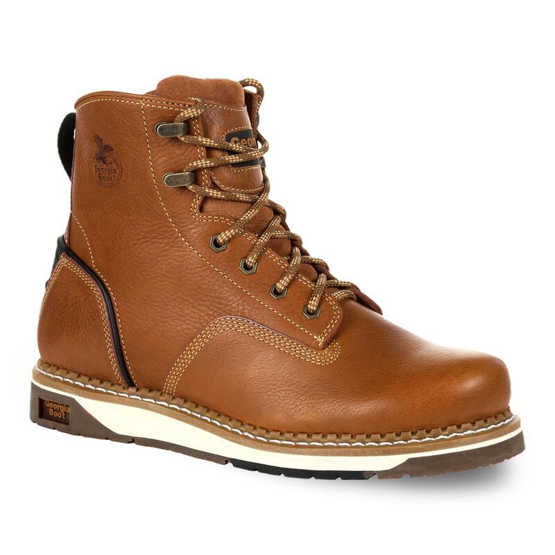 ジョージアブーツ メンズ シューズ ブーツ・レインブーツ アンクル Georgia Boots AMP LT Mens Wedge Ankle Work Boots Brown ブラウン