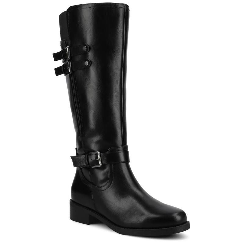 ジャーニー レディース シューズ ブーツ・レインブーツ Journee Sonny Womens Round Toe Buckle Detail KneeHigh Boots In Regular W