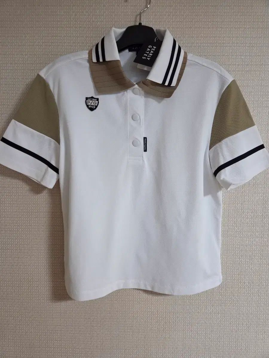 パーリーゲイツ 半袖 カラーTシャツ 白