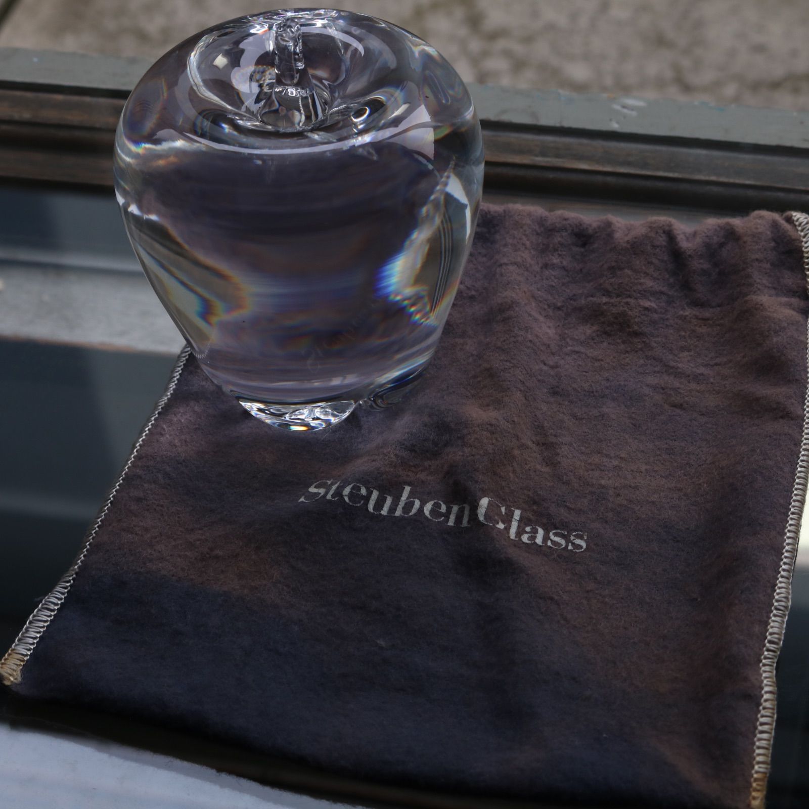 美品 スチューベン Steuben クリスタル アップル ラブジェネレーション