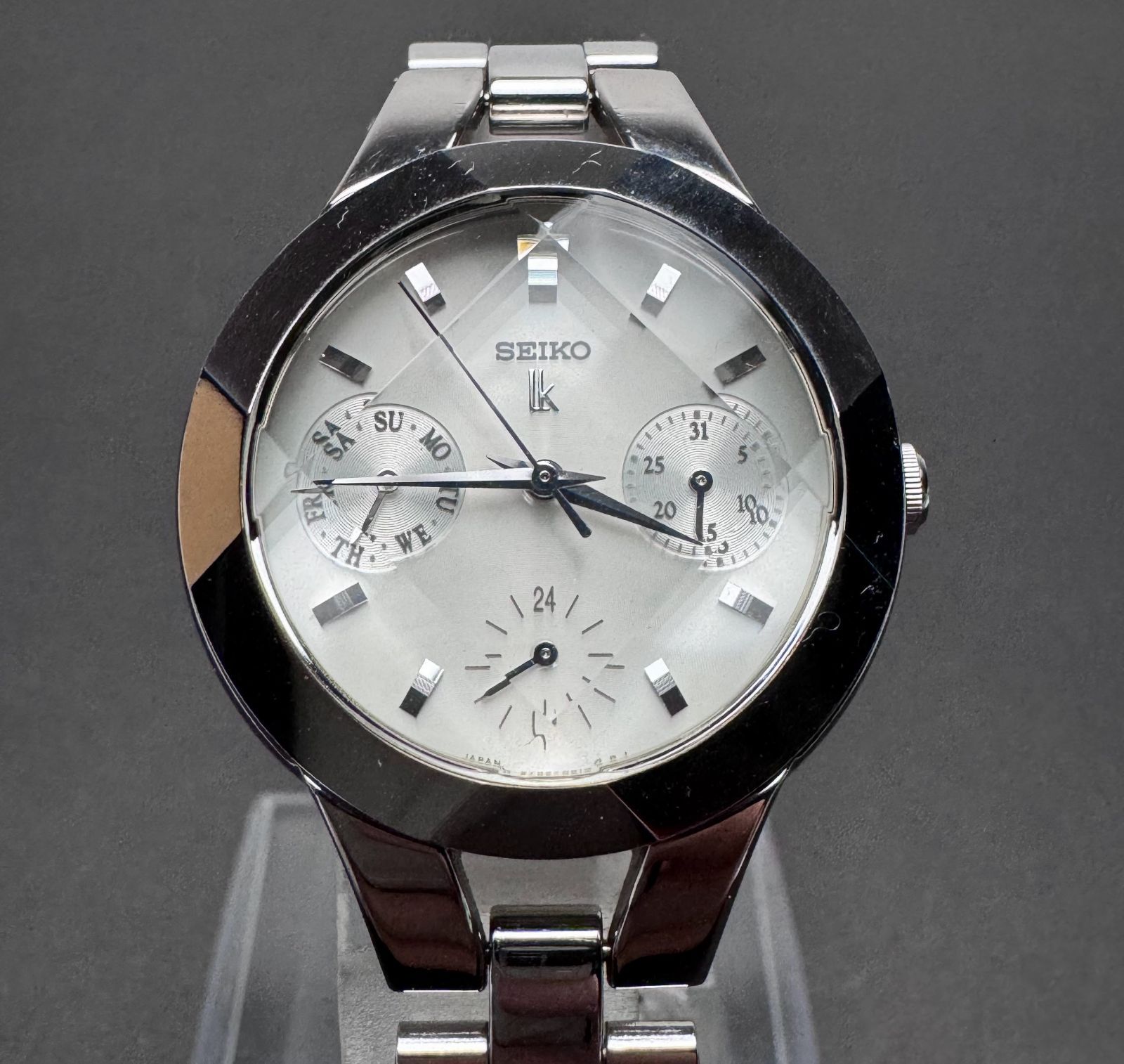 稼働品 SEIKO セイコー LUKIA ルキア 5Y89-0A70 カットガラス レディース腕時計 シルバー