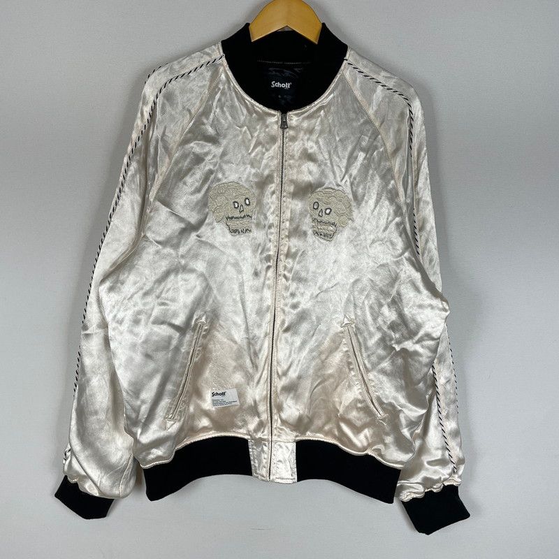 【中古品】 schott ショット RAYON SUKA ASING JACKET 782-5252004 蛇髑髏 レーヨン スカ ジャケット スカジャン ライトアウター 【145-260616-yo-06-tei】