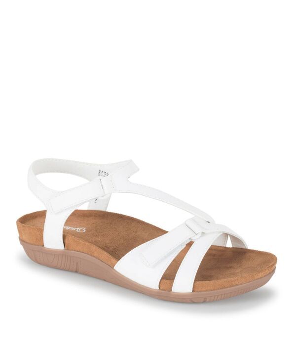 ベアトラップス レディース シューズ サンダル アシンメトリー Baretraps Womens Jaxen Asymmetrical Flat Sandals White ホワイト