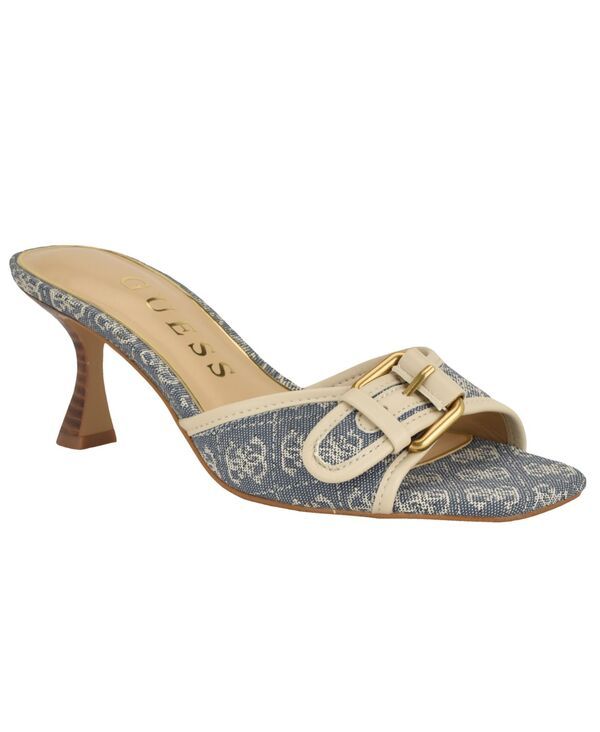 ゲス レディース シューズ サンダル GUESS Womens Dista SlipOn Buckle Dressandals Denim Logo デニム