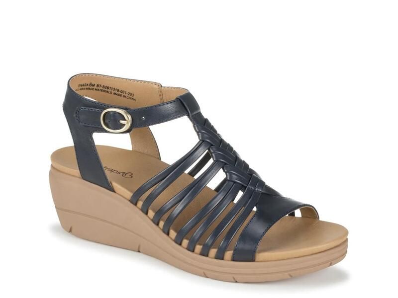 ベアトラップス レディース シューズ サンダル Baretraps Enara Wedge Sandal Navy ネイビー