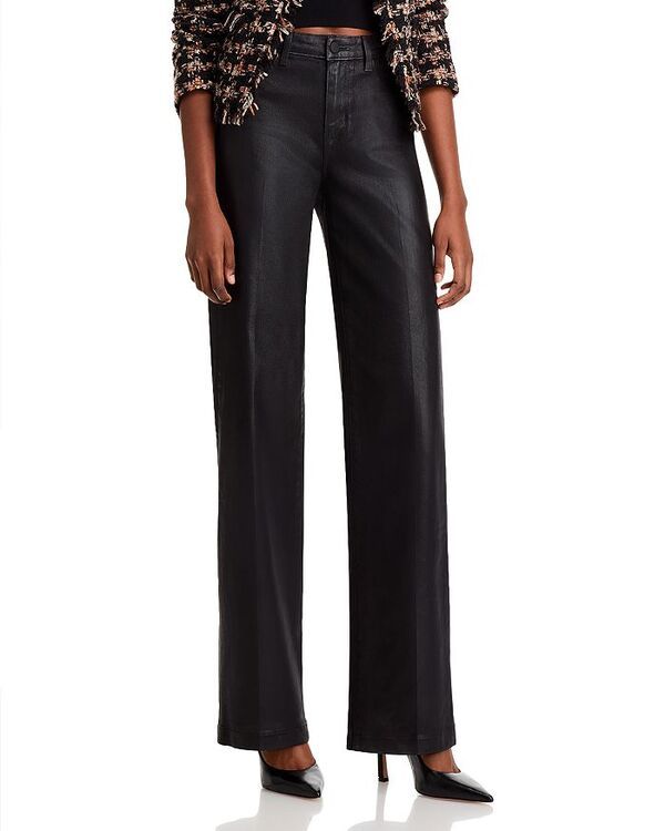 ラジャンス レディース ボトムス デニムパンツ ワイドレッグ コート ジーンズ LAGENCE Clayton High Rise Wide Leg Jeans in Noir Coated Noir
