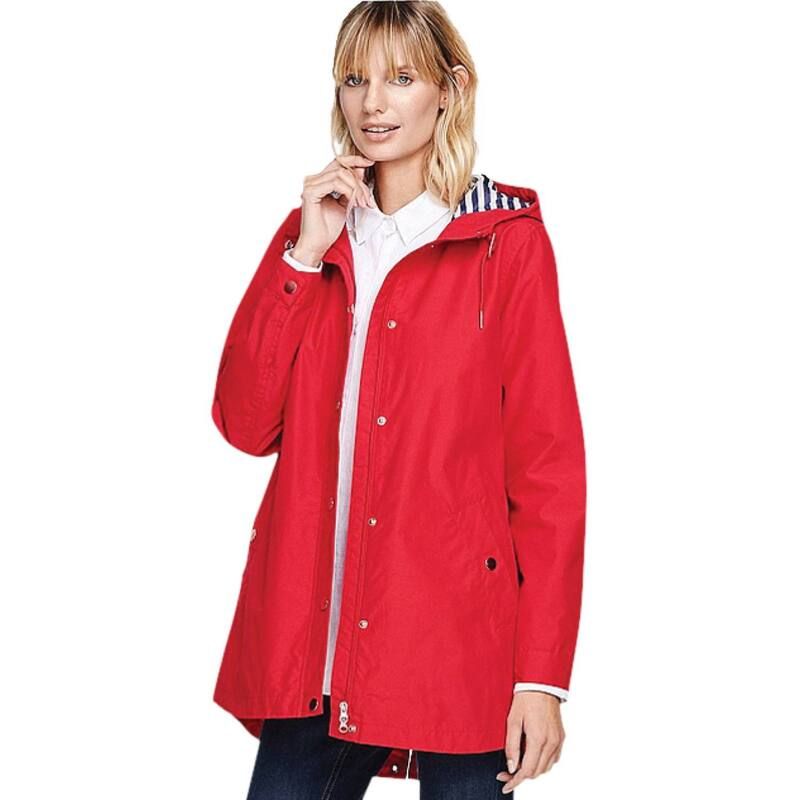 Ellos レディース アウター ジャケット・ブルゾン プラスサイズ コート ellos Plusize SnapFront Hooded Raincoat Hot Red レッド
