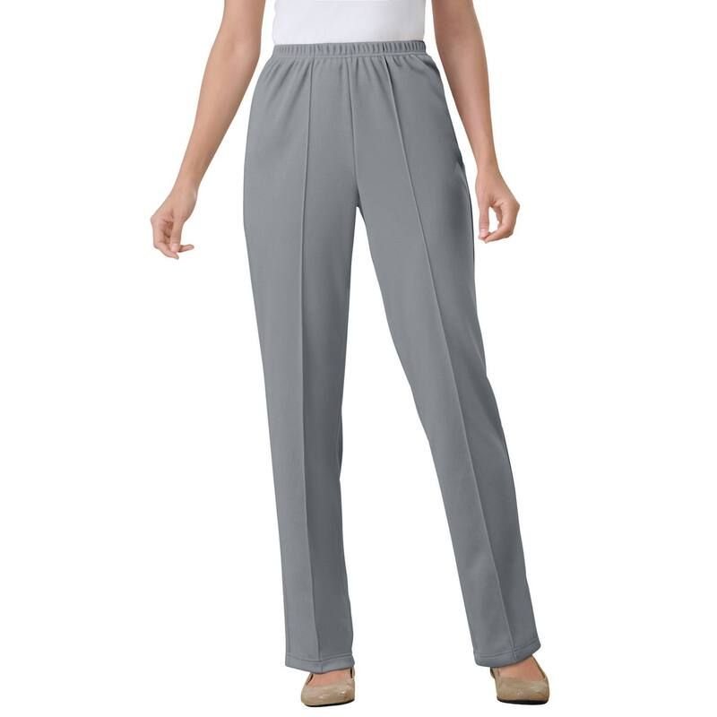 ウーマン ウィズイン レディース ボトムス カジュアルパンツ プラスサイズ プチ ニット Woman Within Plusize Petite Knit HassleFree PullOn Elas
