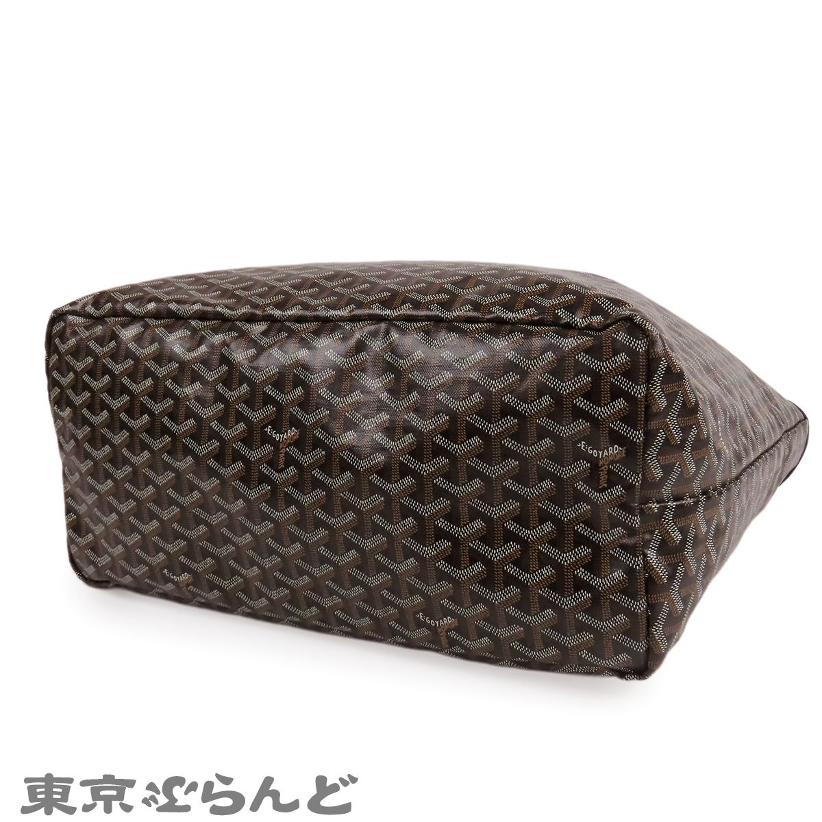 ゴヤール GOYARD サンルイ GM ブラックxブラウン PVCコーティング