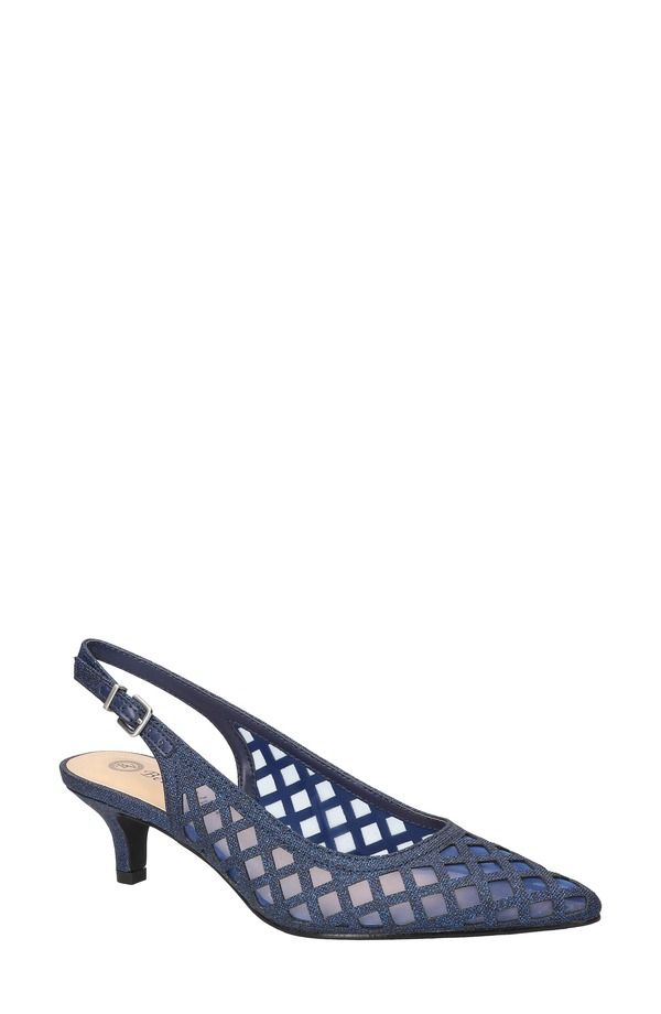 ベラヴィータ レディース シューズ ヒール Bella Vita Noel Slingback Pointed Toe Pump Navy Glitter ネイビー