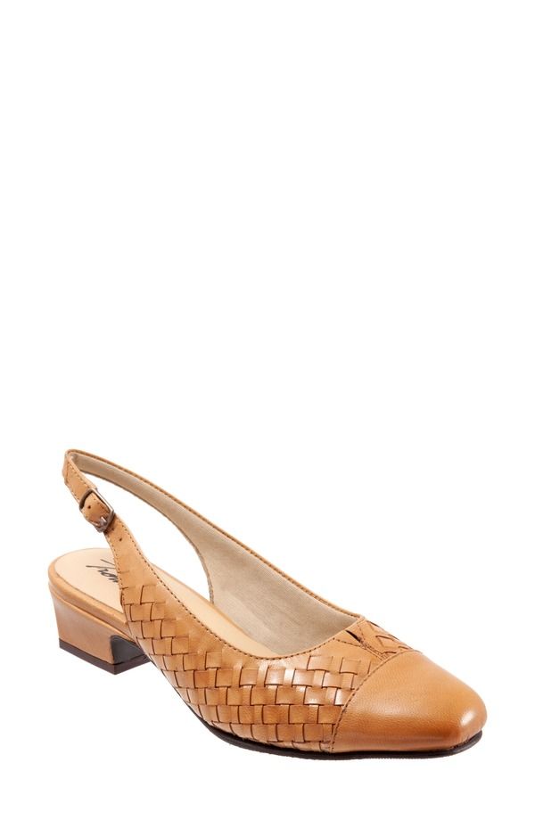 トロッターズ レディース シューズ ヒール Trotters Dea Woven Slingback Pump Bone